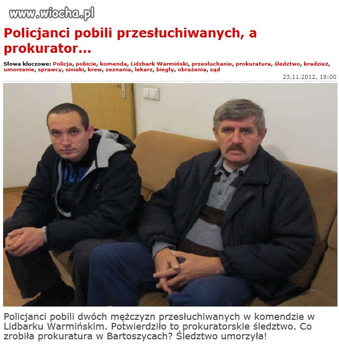 Policjanci ich pobili