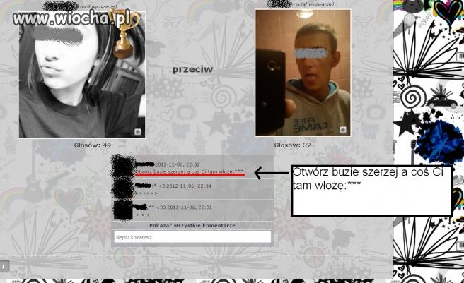 Ten tekst był do tego gościa od jakiegoś faceta