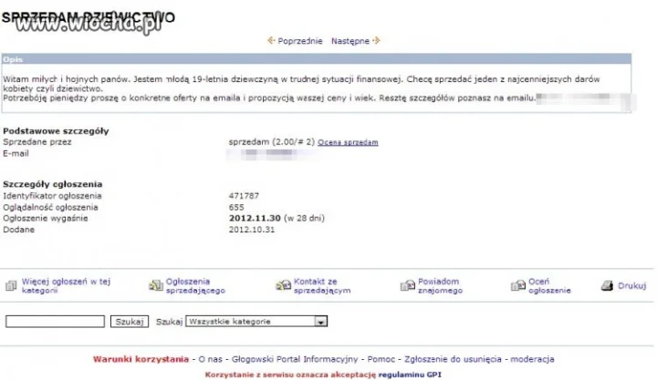 Sprzedam dziewictwo dzisiaj