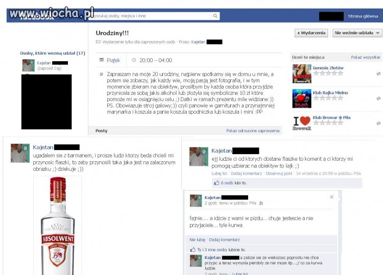 ZAPRASZAM CIĘ NA URODZINY