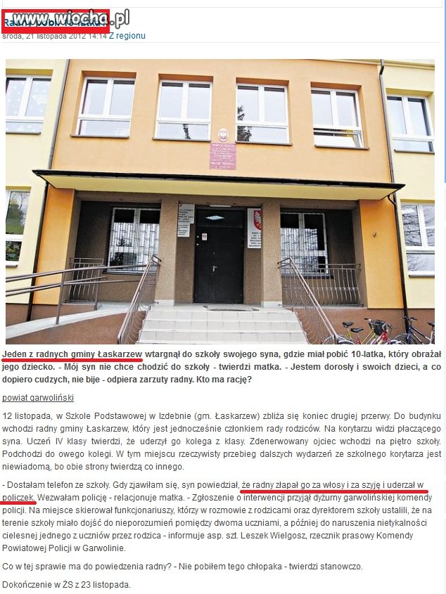 Radny pobił 10 latka...
