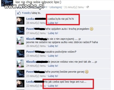 "No jak czeba opić bez tego ani ruż"