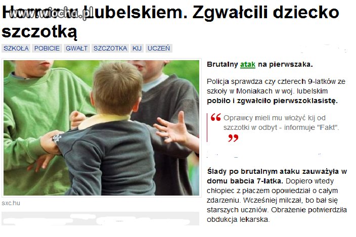 Co się k... dzieje z tymi dziećmi?