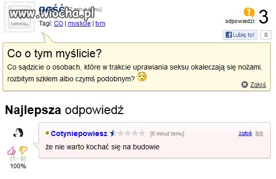 Nie warto kochać się na budowie.