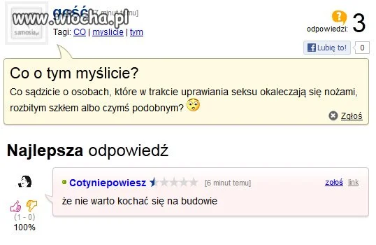 Nie warto kochać się na budowie.