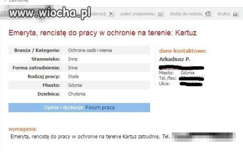 Emeryta, rencistę do ochrony...