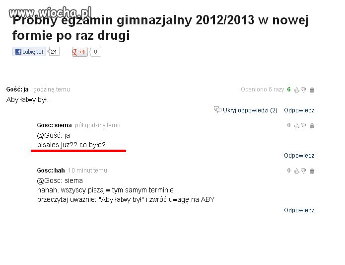 Idą pisać egzamin