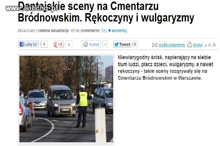 Takie zachowanie we Wszystkich Świetych.