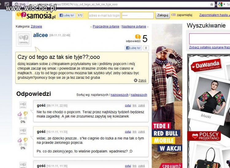 Od popcornu tyje ptaszek...