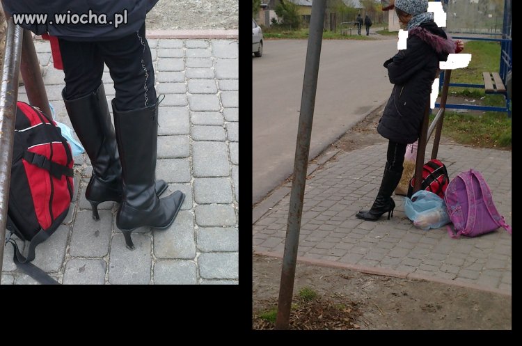 Nowa moda na Facebook'u?Słitt focia w butach Mamy 
