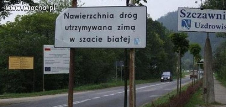 Po co odśnieżać, lepiej postawić znak...