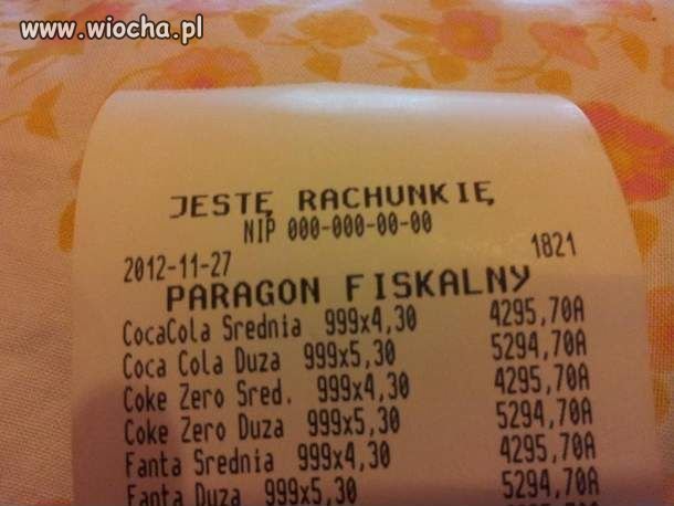 Paragon fiskalny.
