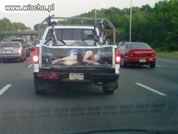Wygląda na to,że kierowca chciał mieć spokój