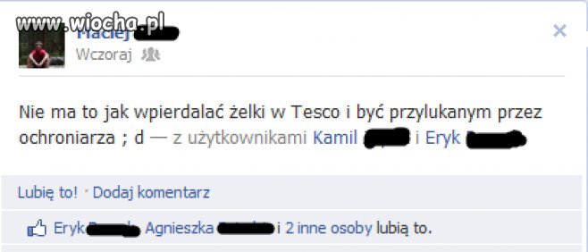Gimbus się chwali że kradnie żelki w tesco.