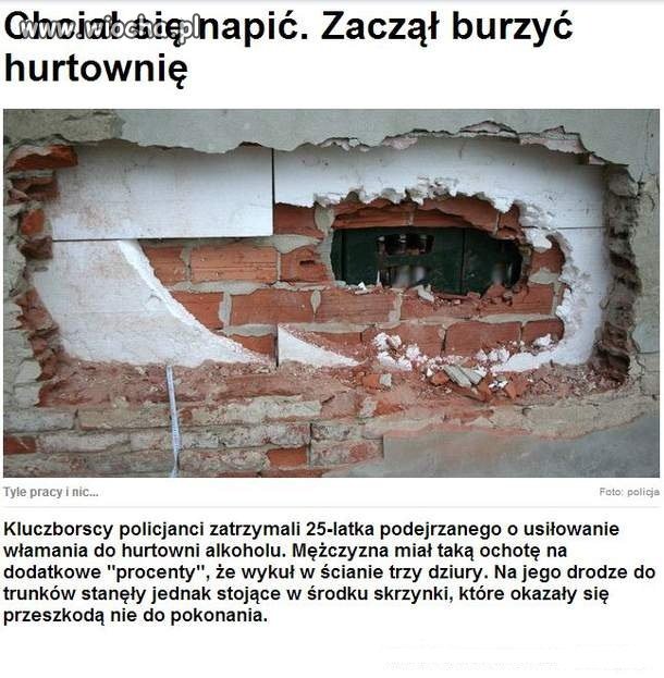 Chciał się napić 