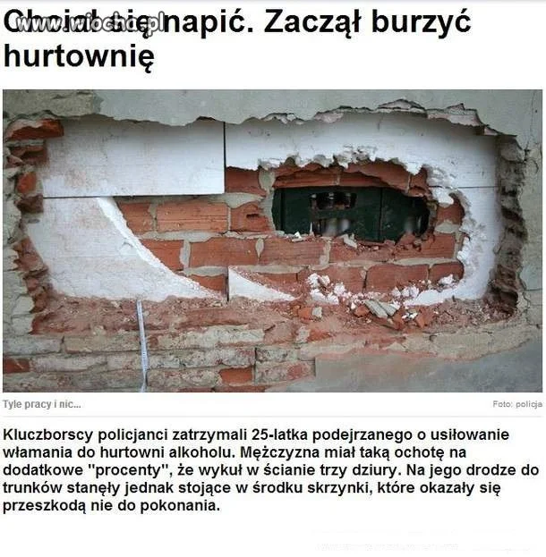 Chciał się napić 