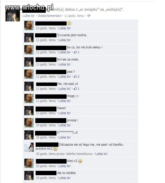 Modne zrywanie na FB?