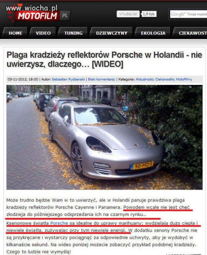 U nas giną całe samochody.