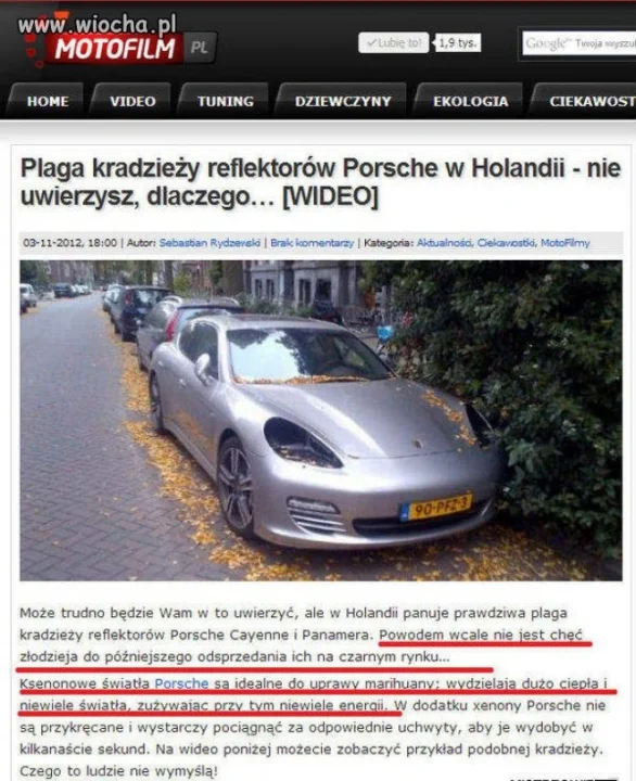 U nas giną całe samochody.