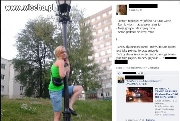Taniec na rurze.
