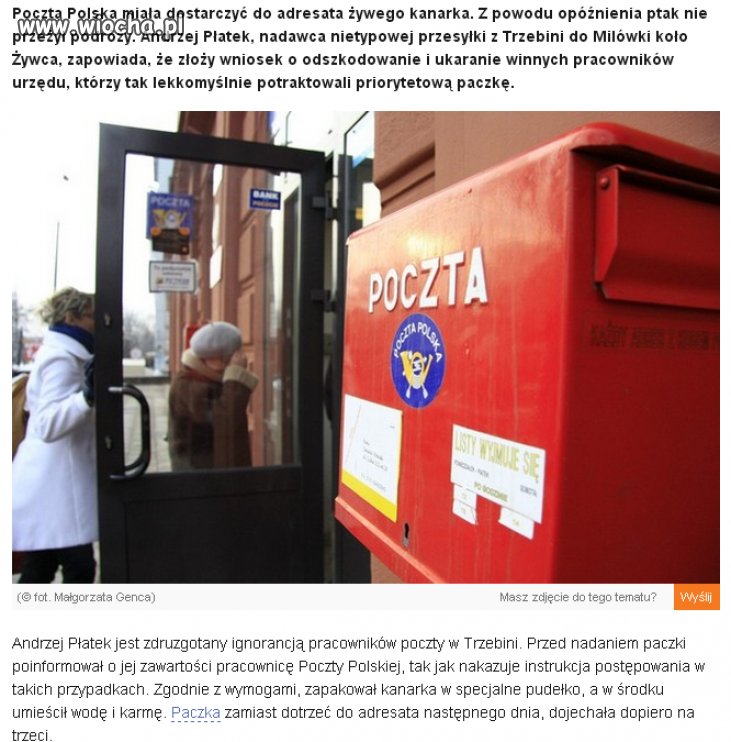 Błyskawiczne działania poczty polskiej