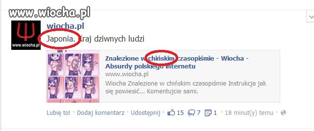 Wiocha robi wioche na FB...