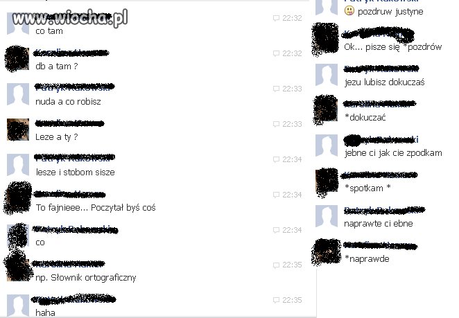 Dzisiejsza ortografia 14 latka... Masakra 