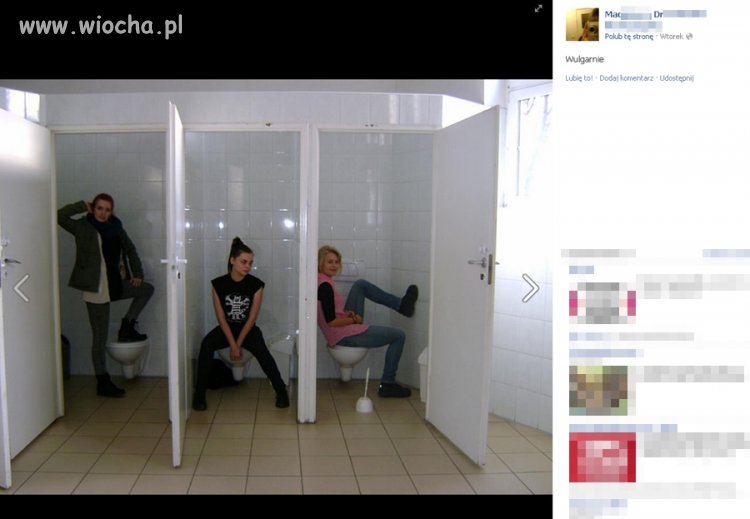 Sesja w szkolnej toalecie.