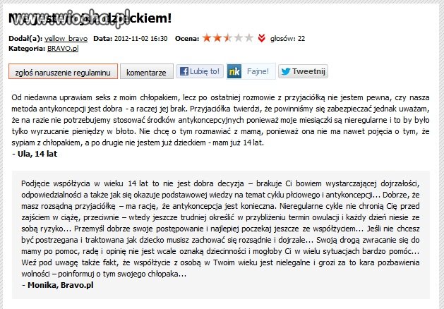 No ale dzieckiem już nie jest...