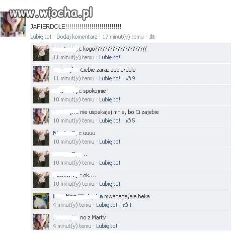 Kłótnie na FB