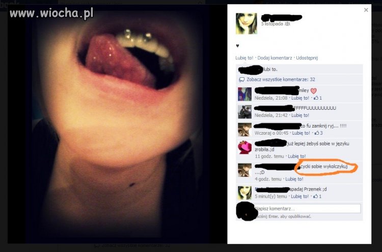 Lans 14 latki na kolczyki focia na FB musi być