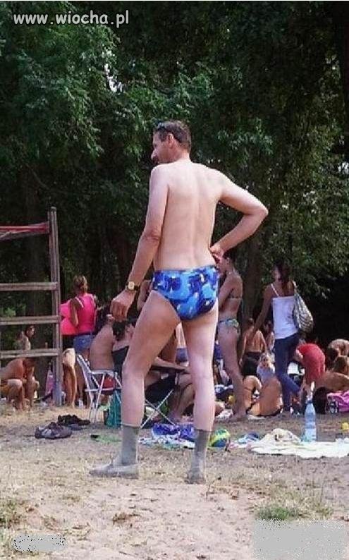 Top model na plaży.