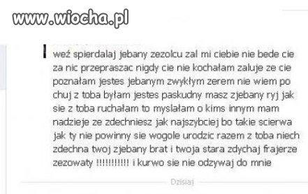 Następna kobieta nie szanująca swego mężczyzny!