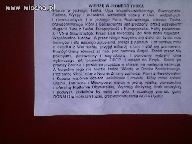 Modlitwa naiwnych Polaków.