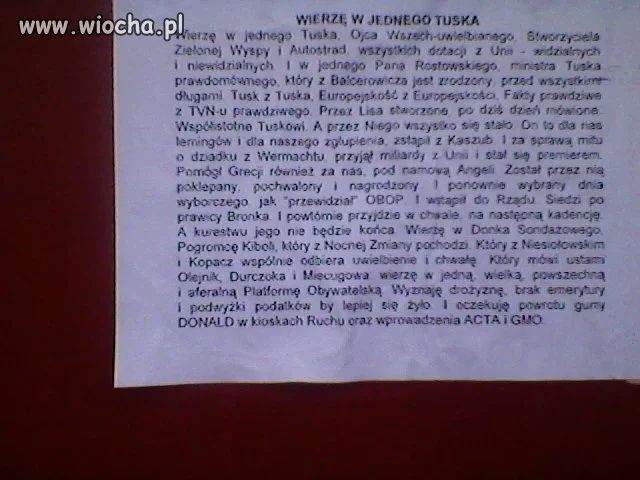 Modlitwa naiwnych Polaków.