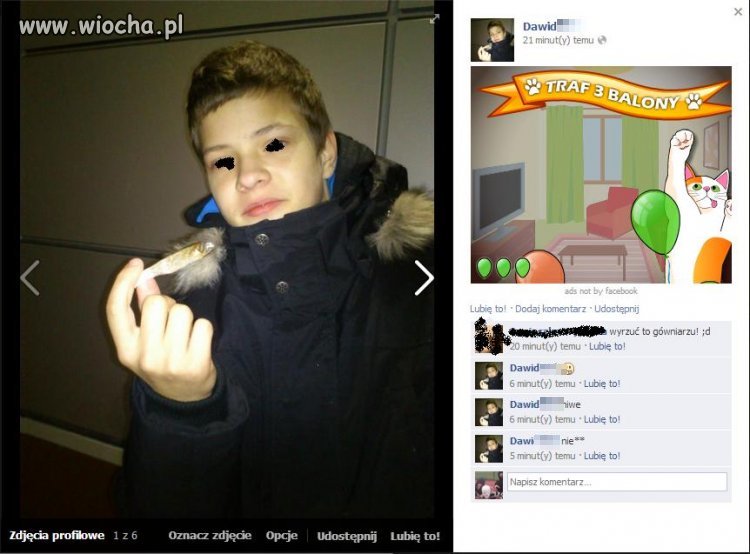 Trzynastolatek i lans na zioło na fb