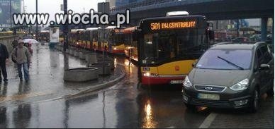 Widzicie ten sznurek autobusów? Idiota zaparkował
