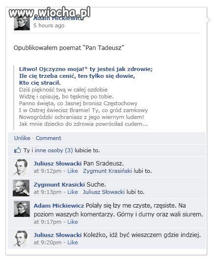 A. MICKIEWICZ, J. SŁOWACKI, Z. KRASICKI