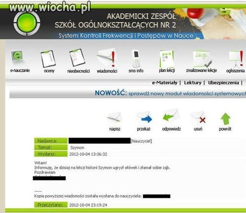 Elektroniczny dziennik uwaga