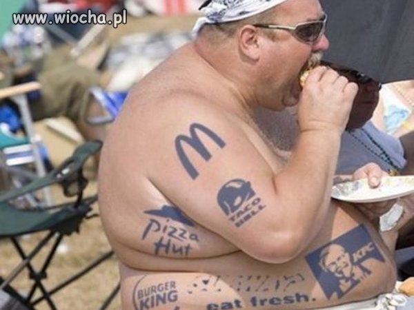 Widać, że jest fanem fast foodów 
