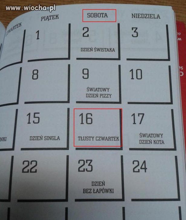 Kalendarz zakupiony w kiosku...