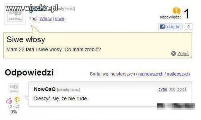 Co robić jak się ma siwe włosy???
