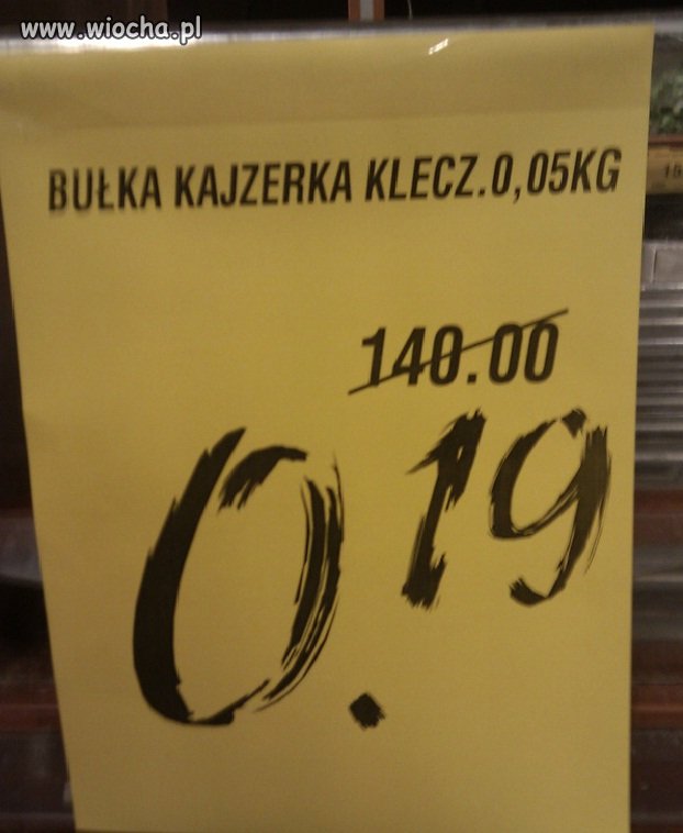 Przecena bułki 