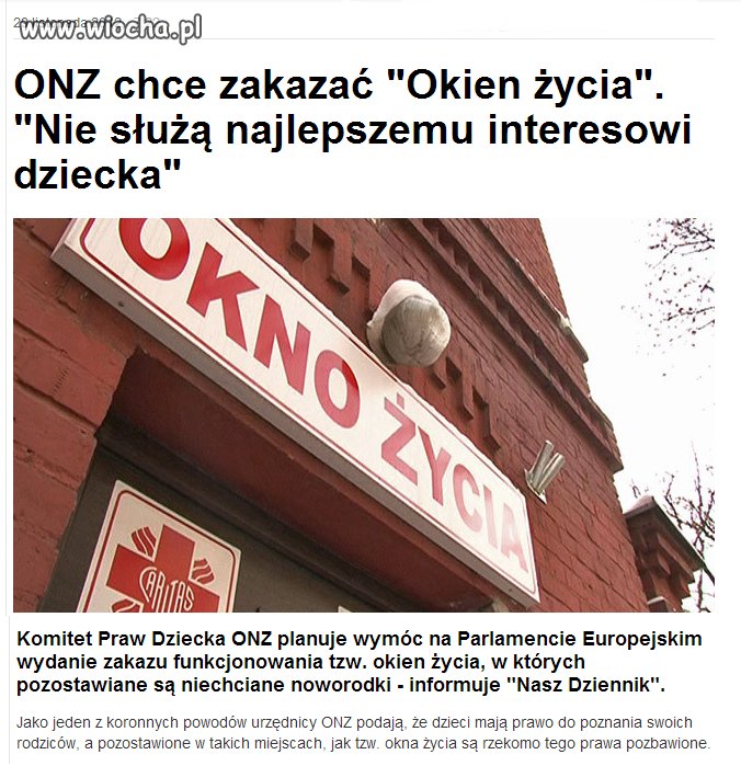 Chcą zakazać "Okien Życia"