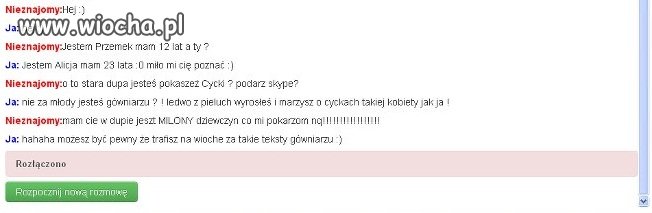 Czat z "Napalonym" 12 latekiem ...heh...