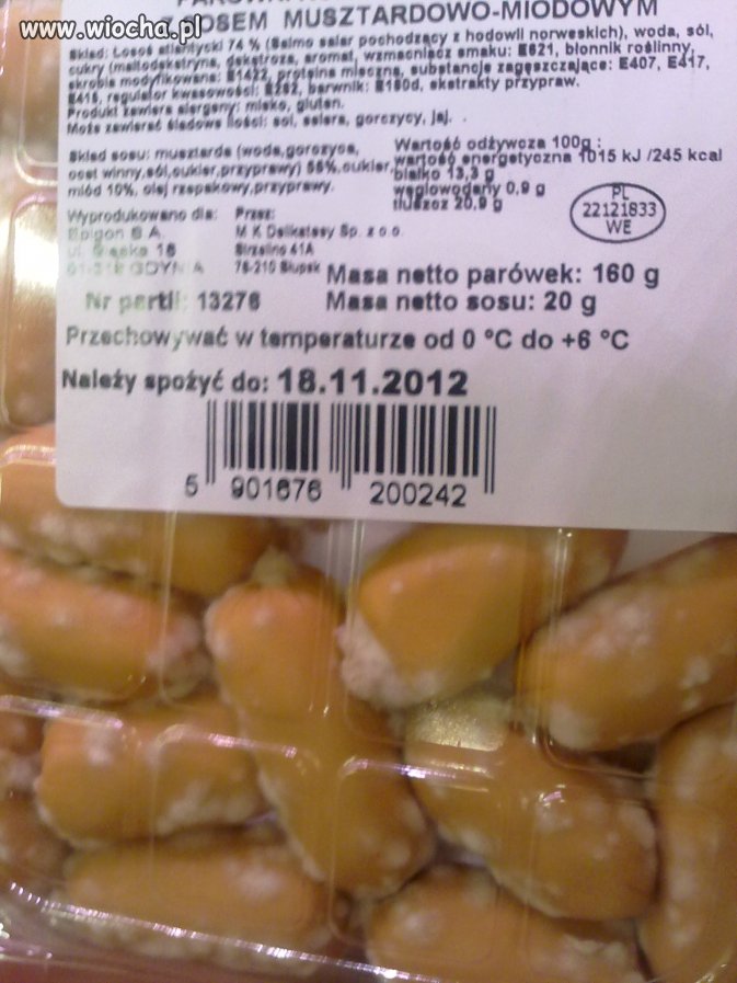 Parówki z łososia Tesco Rzeszów
