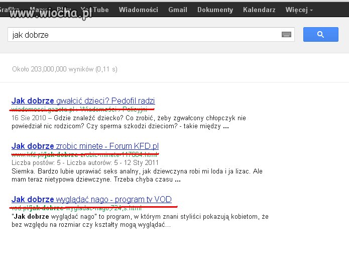 Wpisałem tylko jak dobrze.