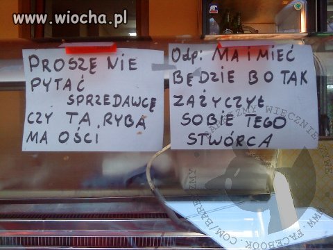 Ryba z ością bo tak sobie zażyczył twórca