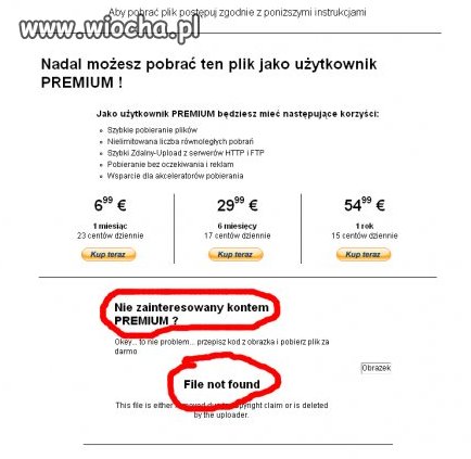 Nie jestem zainteresowany kontem premium
