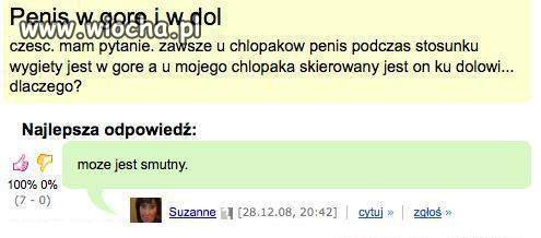 Może jest smutny!